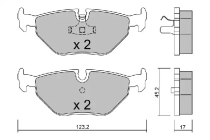 Комплект тормозных колодок AISIN BPBM-2003